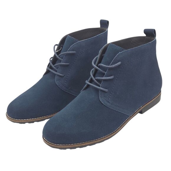 White Mountain Women Auburn Lace Up Ankle Boots Navy Blue 10M Casual All Seasons - Picture 2 of 16